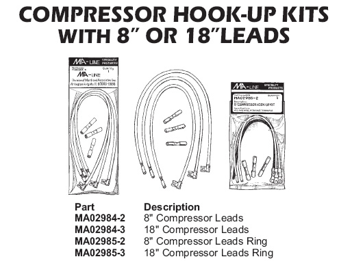 compressor hook up kits