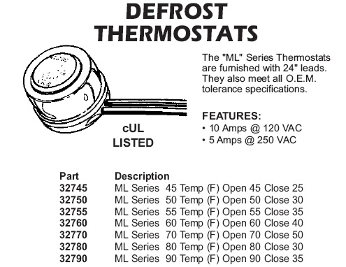 defrost thermostats