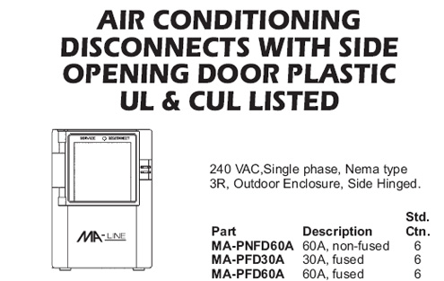 air conditioning disconnects