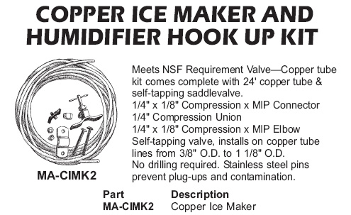 copper humidifier hook up kit