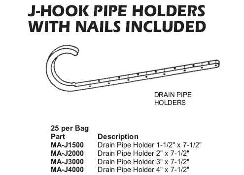 j hook pipe holders