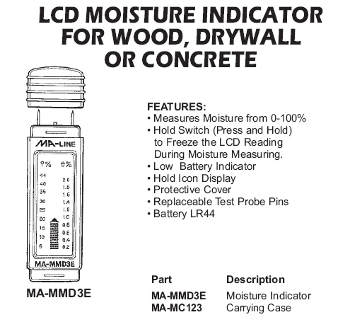 lcd moisture indicator