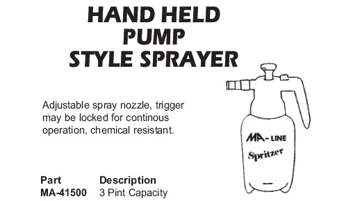 hand held pump style sprayer