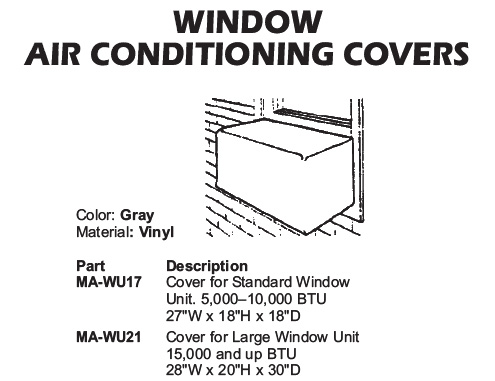 window unit covers