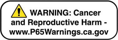 P65 Warning