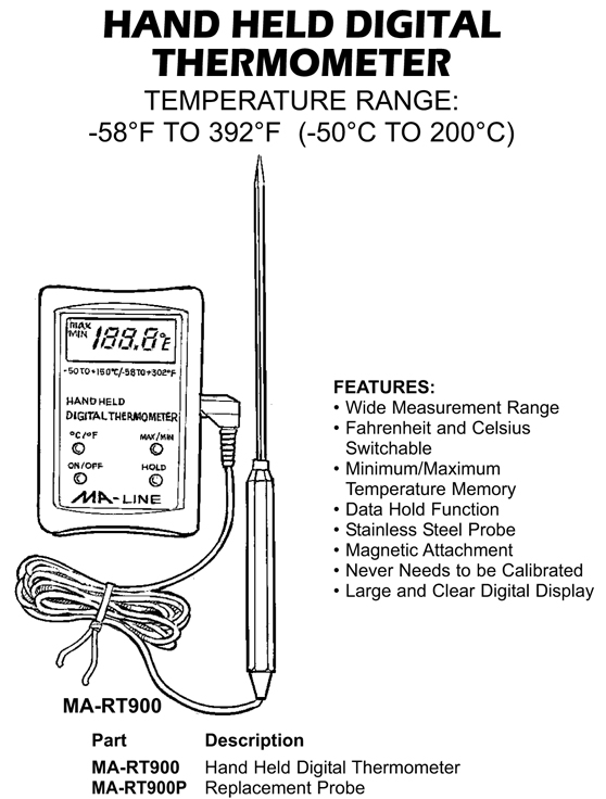 hand held digital thermometer