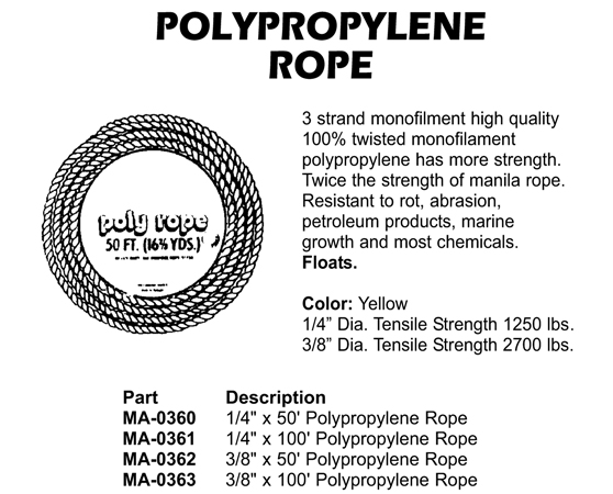 polypropylene rope