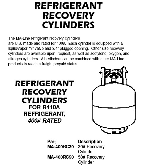 recovery cylinders