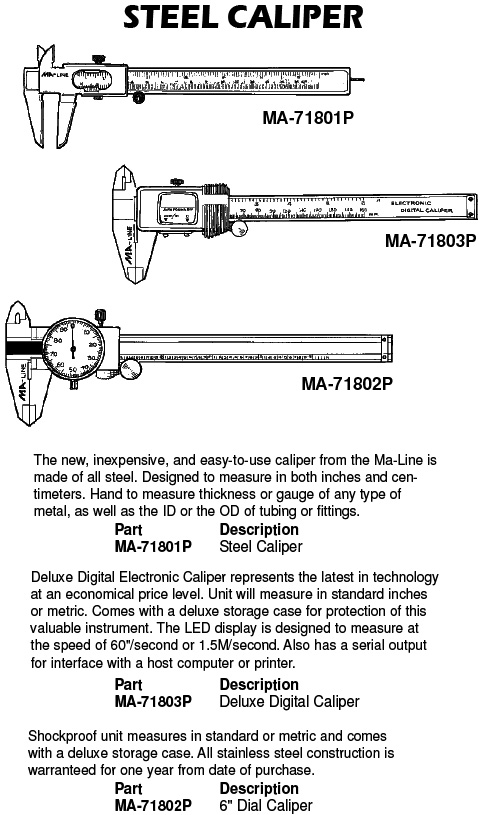 steel calipers