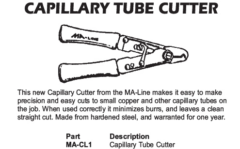 capillary rube cutter