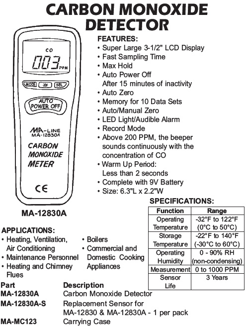 carbon monoxide detector