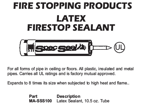 latex firestop sealant