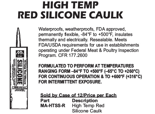 high temp silicone caulk