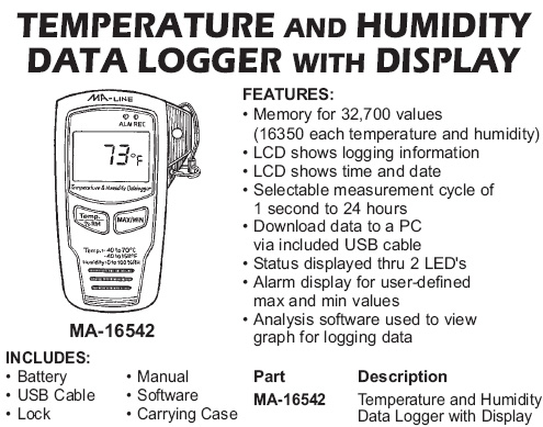 temperature and humidity data logger