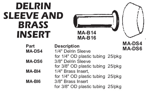 delrin sleeve and brass insert