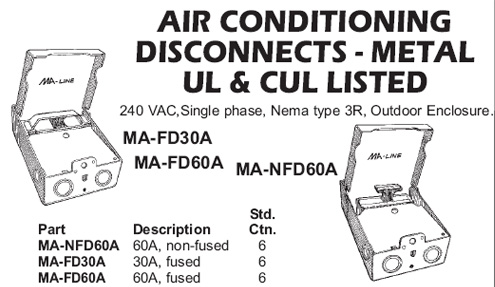air conditioning disconnects