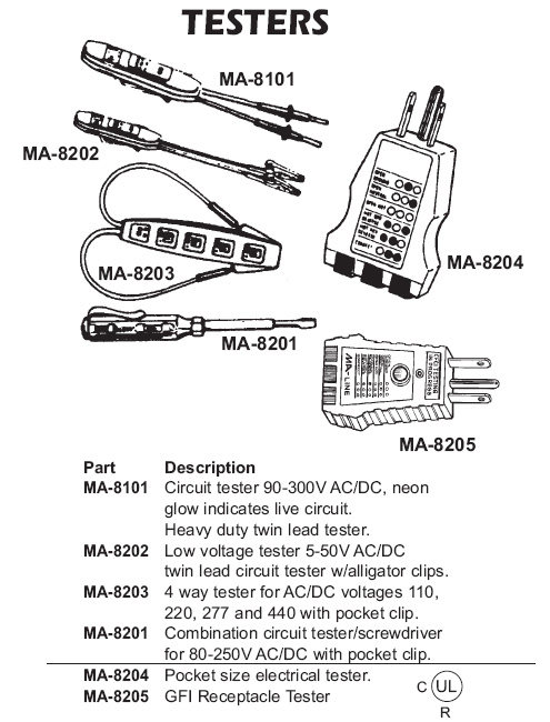 electrical pocket testers