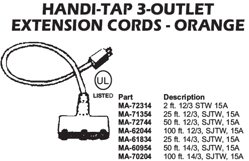 3 outlet extension cord