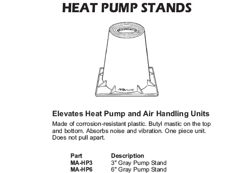 heat pump stand