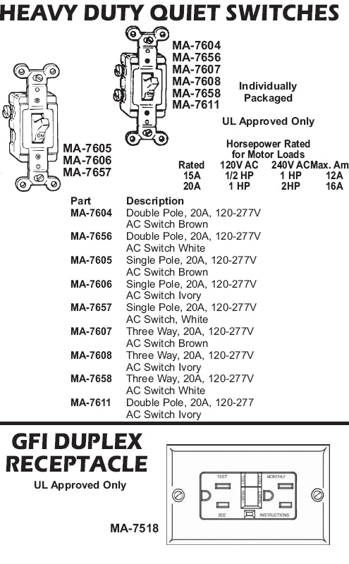 heavy duty quiet switches