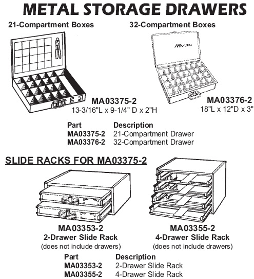 metal storage drawers