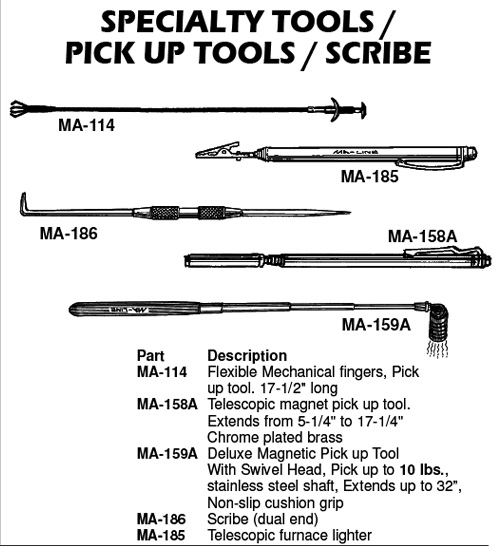 specialty tools, pick up tools