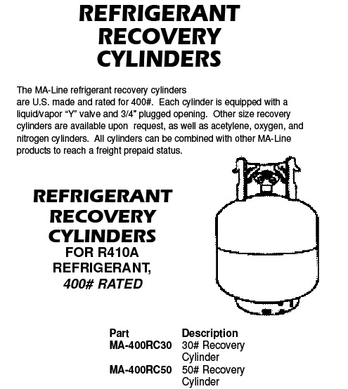 refrigerant recovery cylinders