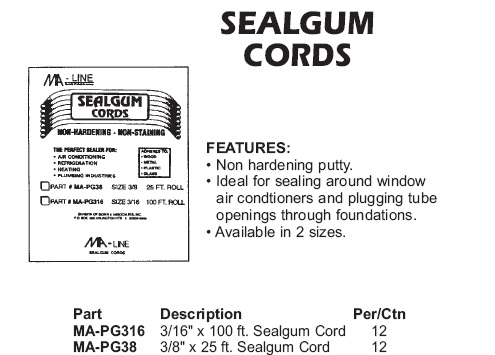 sealgum cords