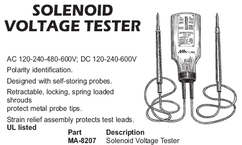 solenoid voltage tester