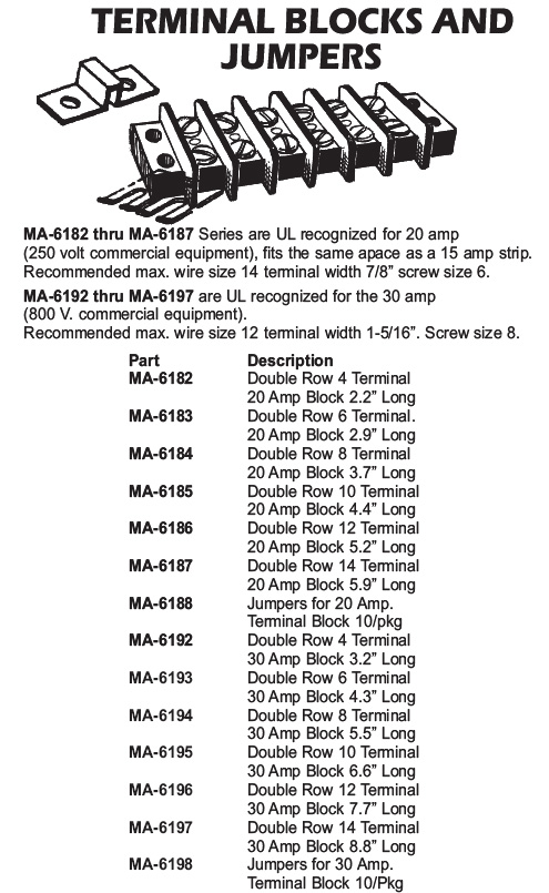 terminal blocks and jumpers
