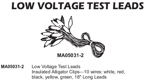 low voltage test leads