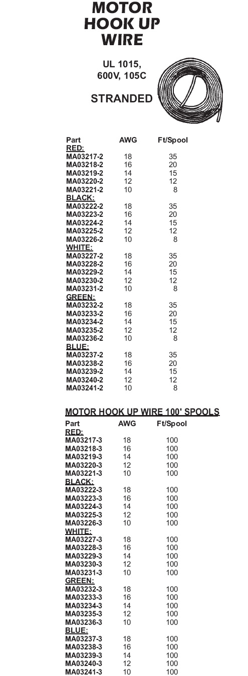 motor hook up wire